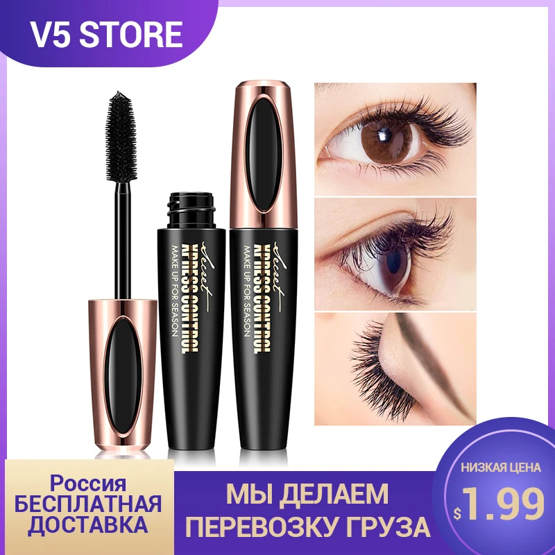 

Hot Sale 4D Silk Fiber Lash Mascara Waterproof Rimel 3d Mascara For Eyelash Extension Black Thick Lengthening Eye Lashes Make Up