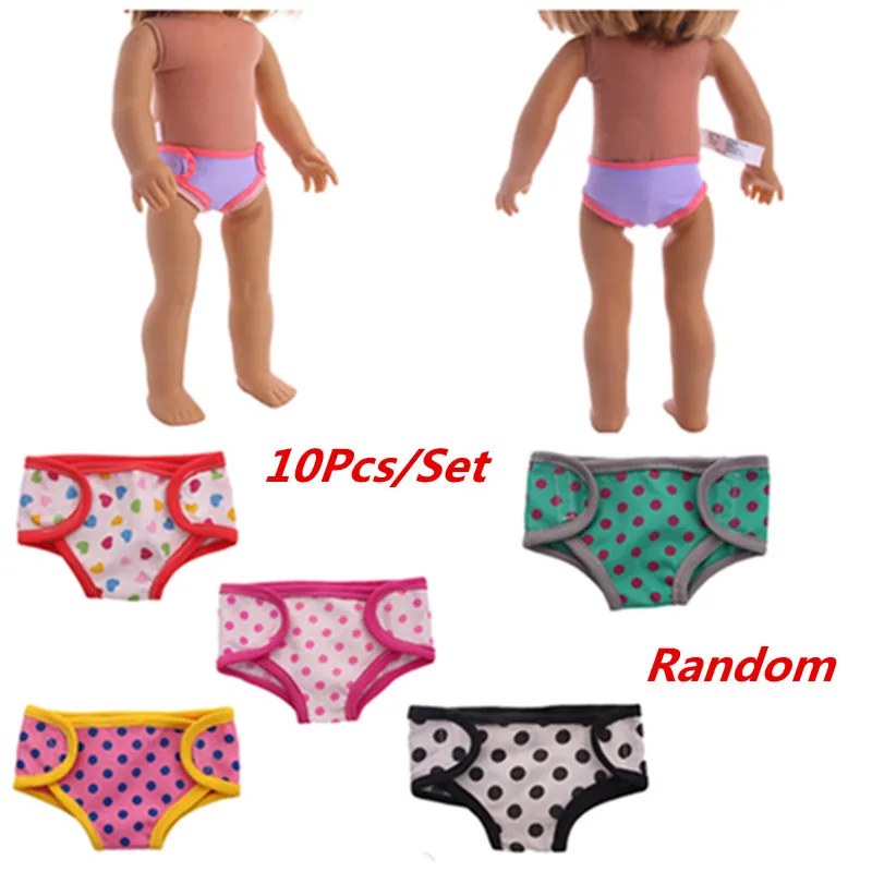 

10Pcs Briefs Underpants for 18" Girl Dolls - Mixed
