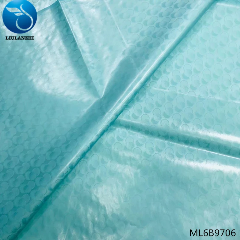 LIULANZHI морская парча ткань Небесно-Голубой Базен riche getzner африканская ткань высокого качества 10 ярдов/Лот Мода ML6B97 - Цвет: ML6B9706