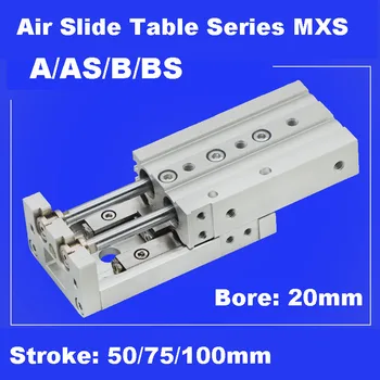 

GOGO bore 20mm stroke 50/75/100mm MXS A/AS/AT/B/BS/BT smc type Pneumatic Dual Shaft Guided Linear Cylinder Slide Table