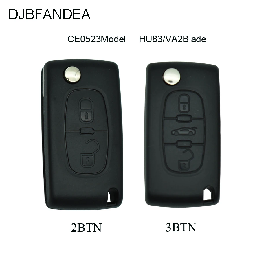 DJBFANDEA Чехол для автомобильного ключа Peugeot 206 406 307 107 Partner Citroen c4 picasso c3 c1 чехол Switchblade