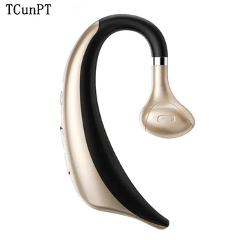 

TCunPT New Bluetooth Earphones Wireless Headset Ear Hooks Noise Cancelling In-ear Earbuds Headphone with Mic for IPhone Android