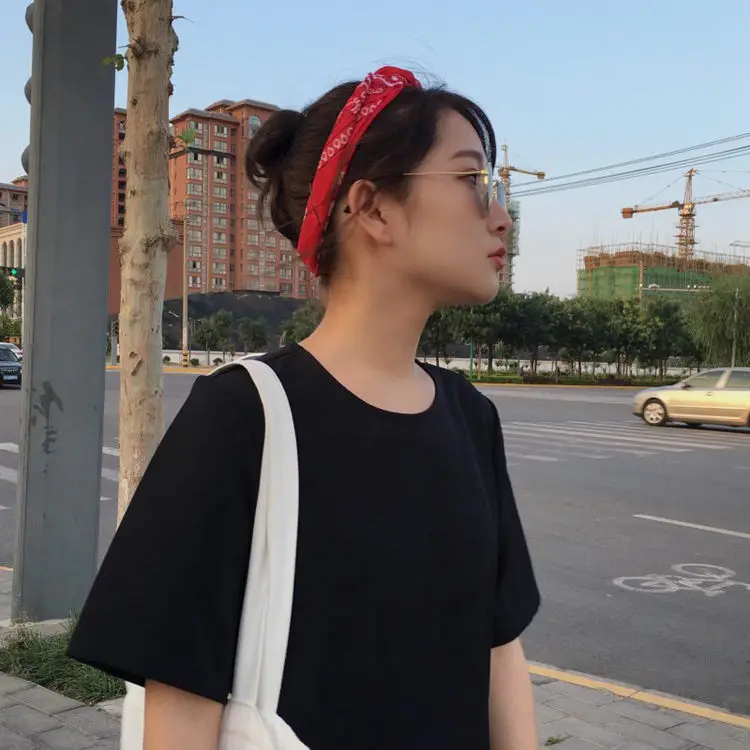 New 100% Cotton 2 Colors In Half Paisley Bandanas Scarf Punk Hip Hop Headwear/Hair Neck Wrist Wrap Band Headtie for Men mens dress scarf