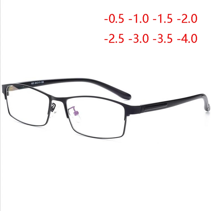 

Business Men Myopia Frame With Degree Ultralight Metal Half Frame 1.56 Aspherical Prescription Eyeglasses 0 -0.5 -0.75 To -4.0