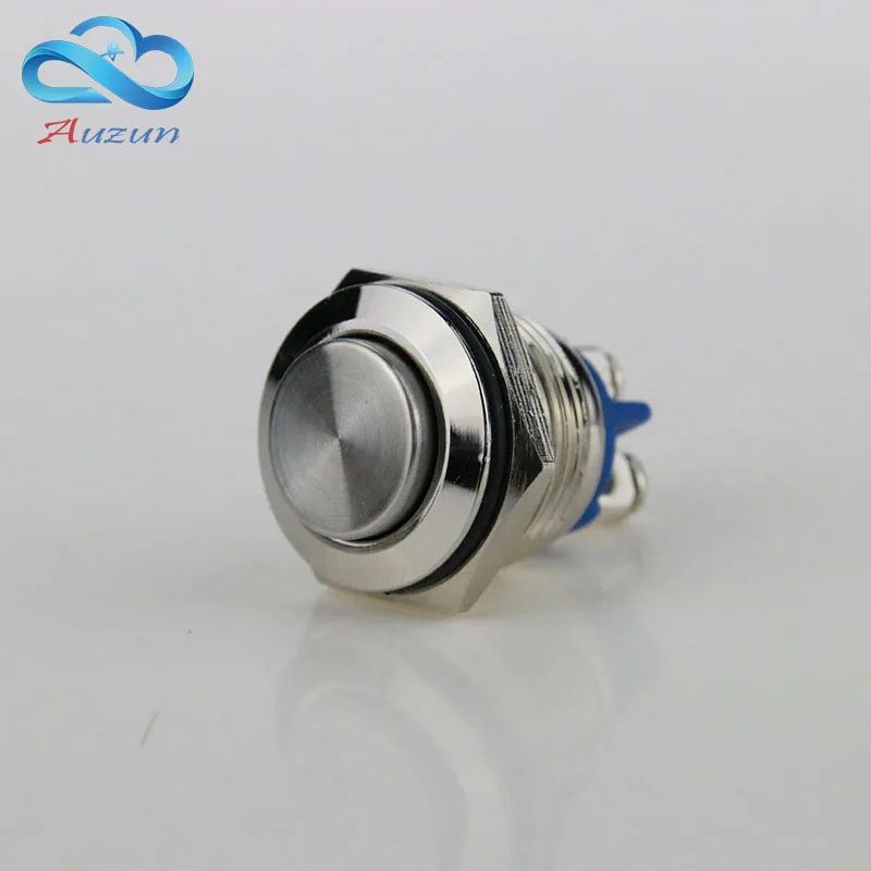 Waterproof Antirust Metal button switch16mm Self reset Push button switch moment 