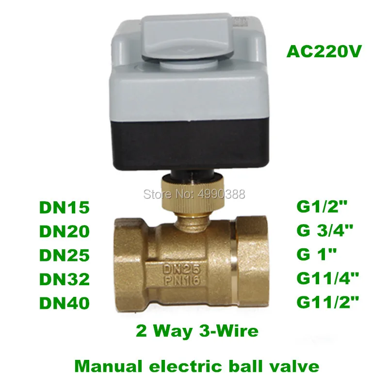Manual electric ball valve