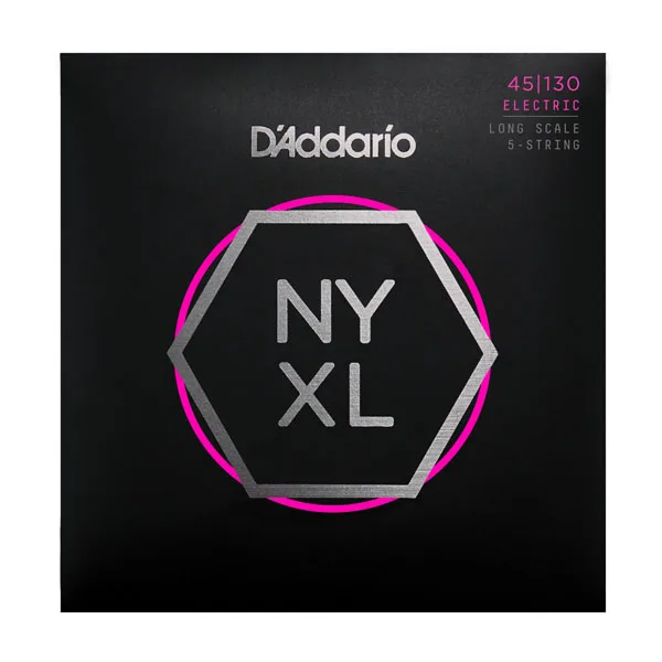 D'addario NYXL с никелевой обмоткой для бас-гитары, Длинные весы, NYXL4095 NYXL45100 NYXL45105 NYXL50105 NYXL45130(5-струны для бас-гитара - Цвет: NYXL45130 5 strings