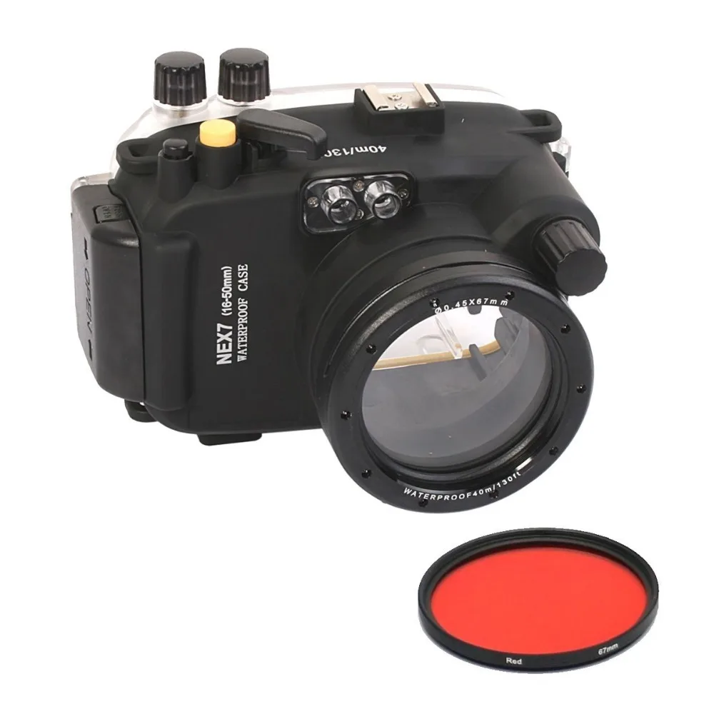 Водонепроницаемая подводная камера Meikon 40 м чехол для Sony NEX 7 16 50 мм объектив камеры