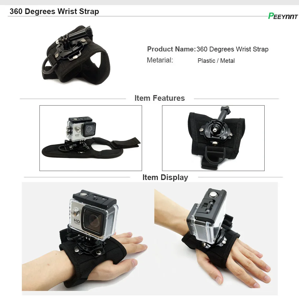 Peeynnt для Gopro набор аксессуаров Go pro 7 6 5 4 3 Session Kit сумка ремни крепления Xiaomi Yi 4K SJCAM