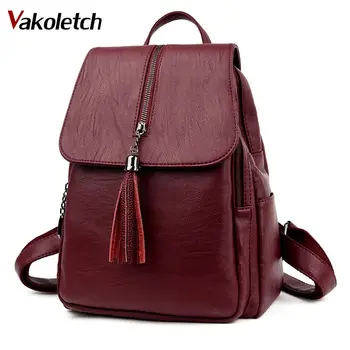 

high quality genuine leather school bags female serpentine prints drawstring backpacks brand fashion women backpack KL363