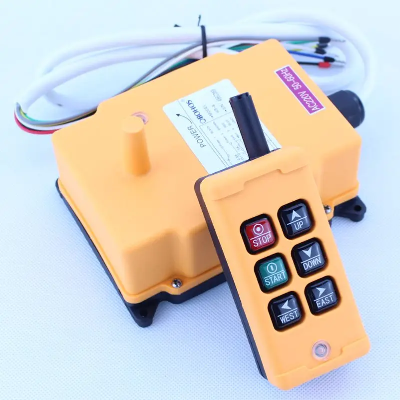 HS-6   Hoist crane remote control wireless radio Uting remote control 380VAC 220VAC 36VAC  12VDC-24VDC