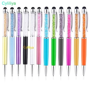 

800pcs 2 in 1 crystal capacitive touch screen stylus pen rhinestone suitable for universal smart phone film iphone ipad samsung