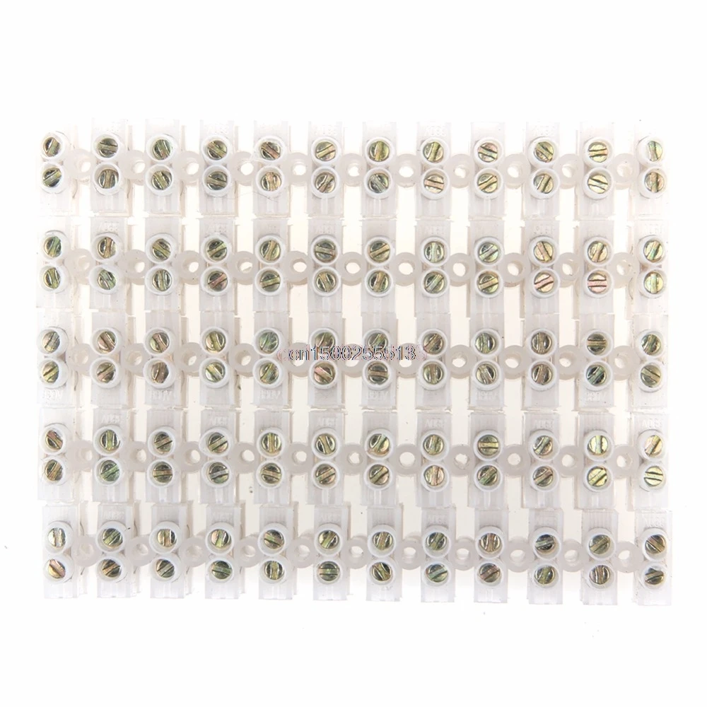 

10Pcs 10A 12-Position Block Barrier Screw Terminal Wire Connection Connector