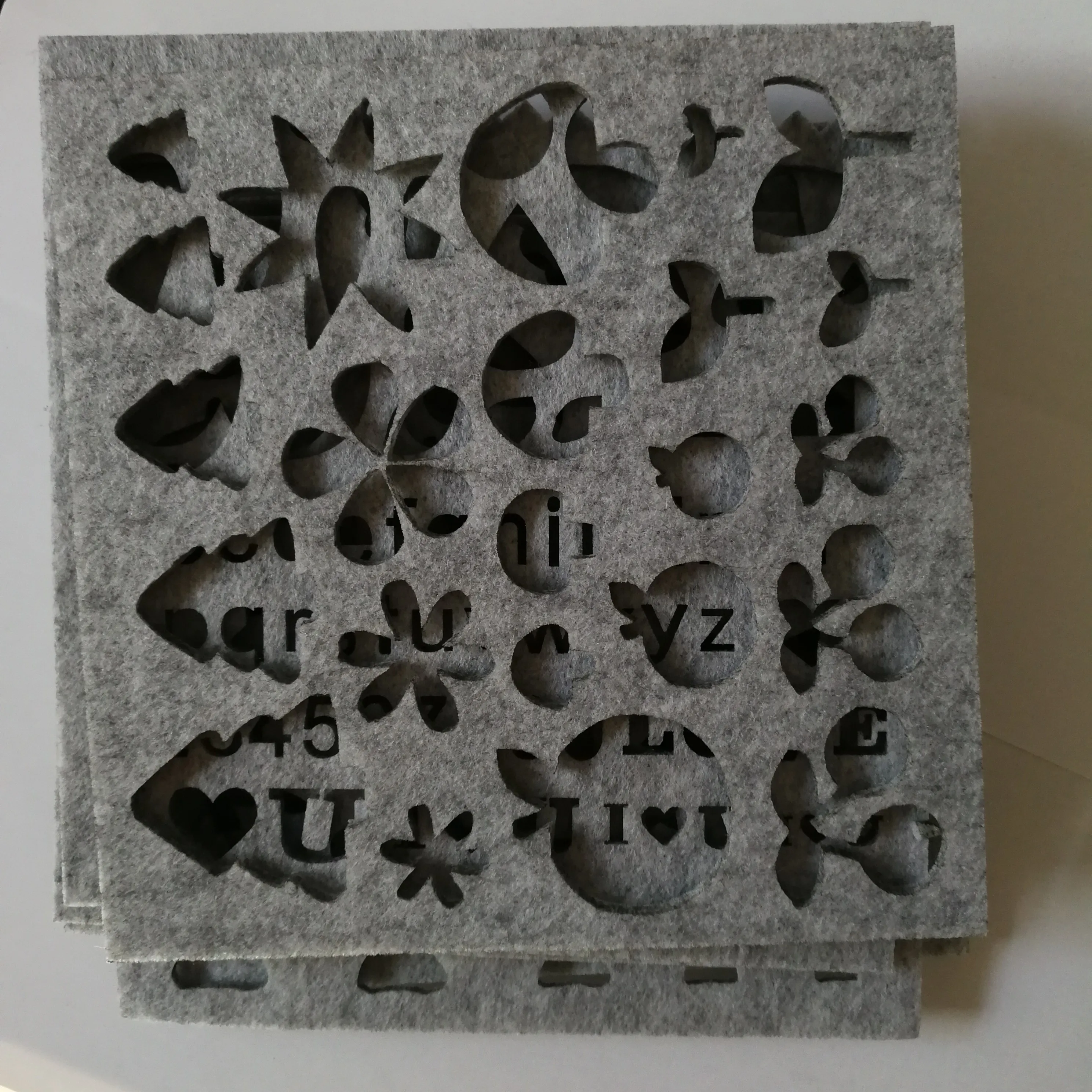 JX-LCLYL 7pcs New Needle Felting Applique Mold Handicraft Wool Felt Woolen Shaping Mold