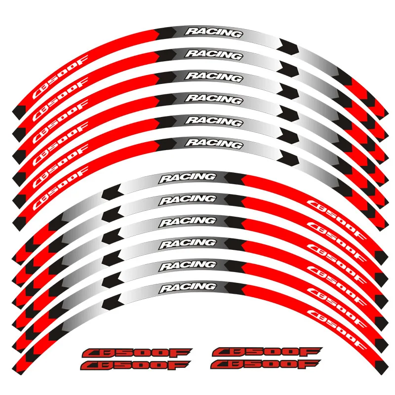 

Hot sell Motorcycle Rim Wheel Decal Accessory Reflective waterproof Sticker for Honda CB500F CB500X