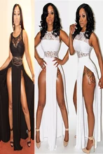 Two Side Split Lace Maxi Long Dress corset dresses long summer dresses grecian dress M3858
