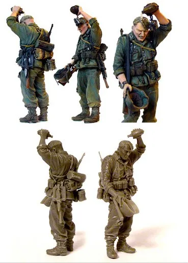 Figurine Buste Résine 1/10 – Soldat Des Forces Spéciales Britanniques – Maquette à Peindre Et Monter – WWII