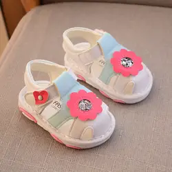 Детская обувь, милые детские сандалии для девочек, дышащие новые летние модные сандалии