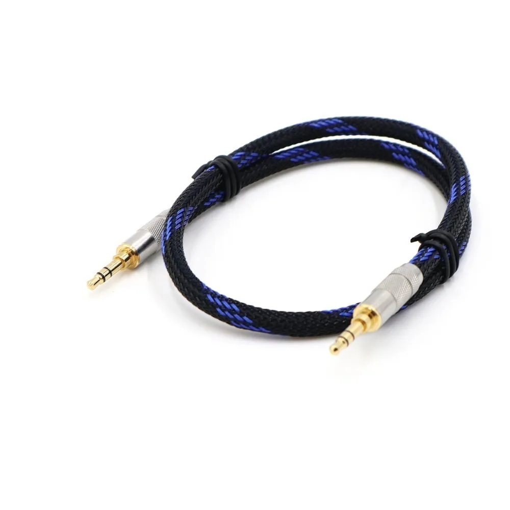 HIFI AUX 5N Copper plated silver line signal line 3 5mm headphone plug audio cable signal transmission faster and more clear