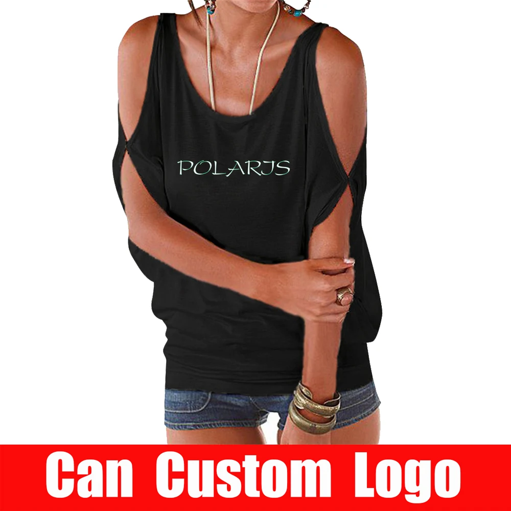 

2019 Polaris tshirt Hawaii women Hip-hop off-shoulder Summer Polaris beach t shirt sexy women Streetwear fashion