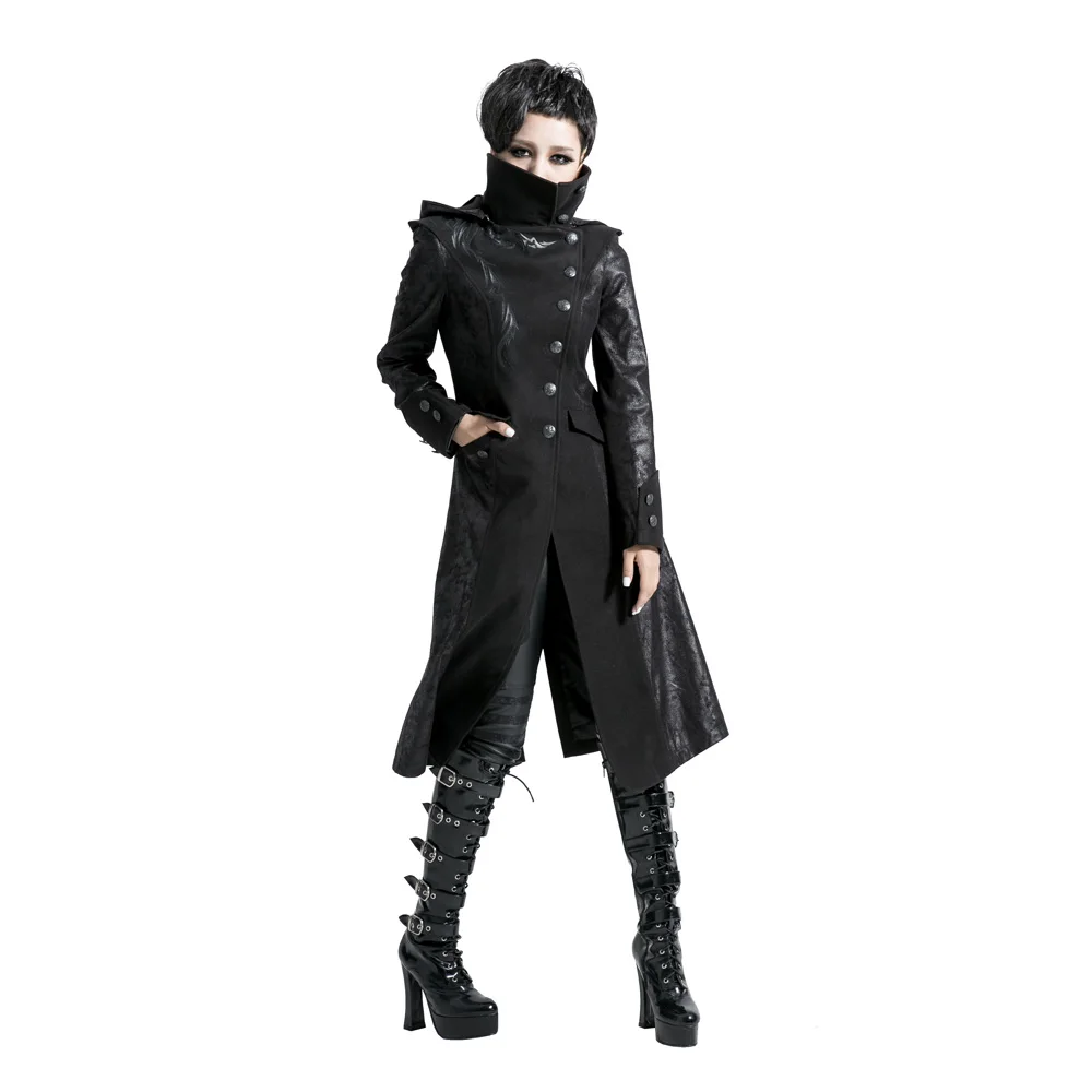 Женская длинная куртка с капюшоном в стиле панк рок Y420F|visual kei|long jacket coatjacket coat |