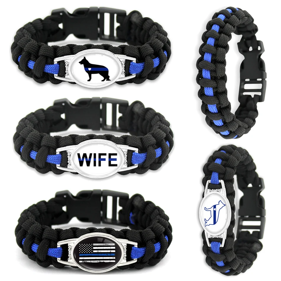 رقيقة الأزرق خط عودة الأزرق أمي شقيقة زوجة عمة الجدة أبي ابنه ابنة بقاء Paracord سحر أساور الرجال النساء هدية