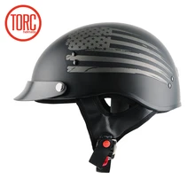 TORC moto rcycle casco classico casco harley helemet vespa dell’annata di estate metà casco jet retro capacete casco moto casco DOT T55.02
