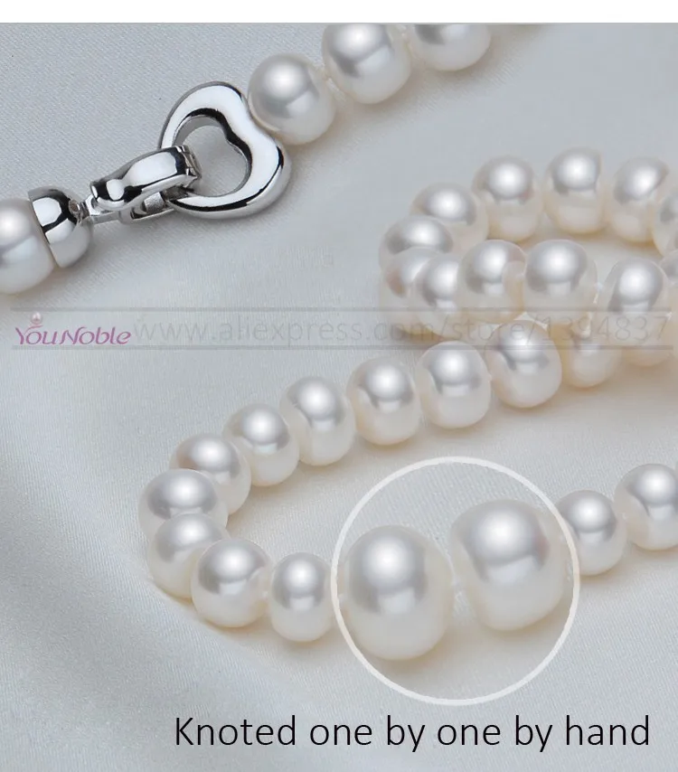 Свадебный комплект из ожерелья и браслета с натуральным пресноводным жемчугом, белый 925 серебряный жемчужный набор для девочек на годовщину, лучший подарок