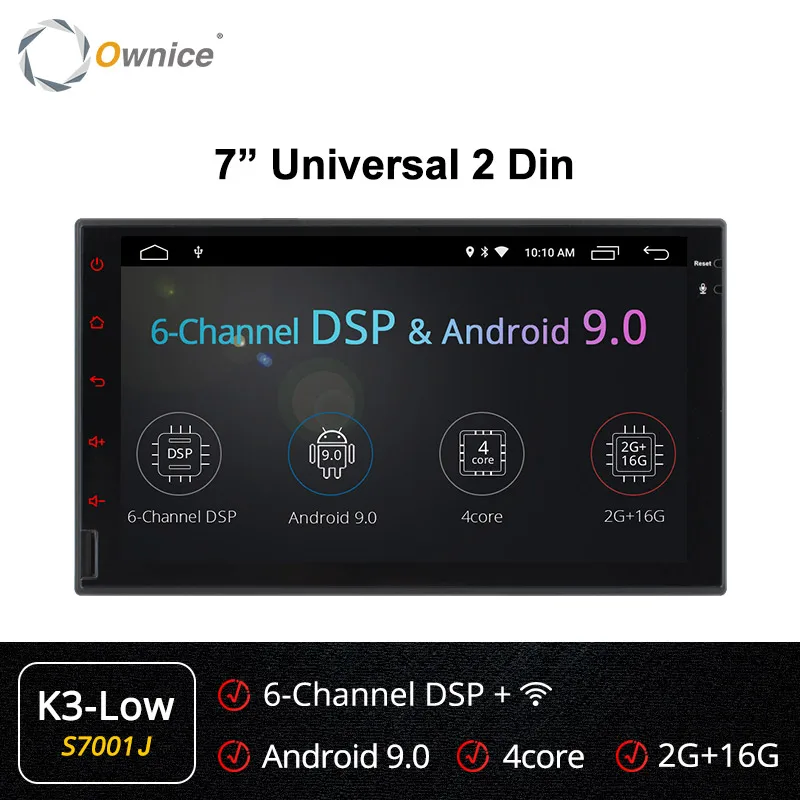 Ownice K1 K2 K3 2G ram Восьмиядерный android 8,1 поддержка 4G SIM LTE сеть DAB+ Радио 2 din универсальный автомобильный dvd-плеер навигация GPS, DVD - Цвет: S7001 K3-Low