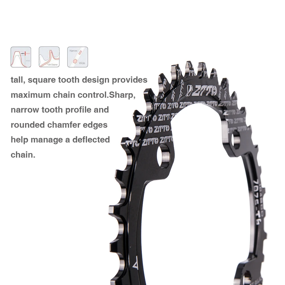 ZTTO/велосипед диск горный велосипед дорожный велосипед одна каретка и шатун 104BCD круглый узкий ширина 32 T/34 T/36 T велосипед лоток