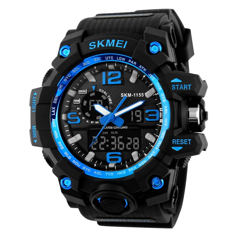 

Hot sell Men's LED Digital Alarm Date Military Sports Army Waterproof Quartz Watch