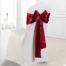 25 шт. Свадебный сатиновый стул пояса атласная одежда Свадебная события и банкет и вечерние украшения 18*275 см красный синий шоколадный винный красный