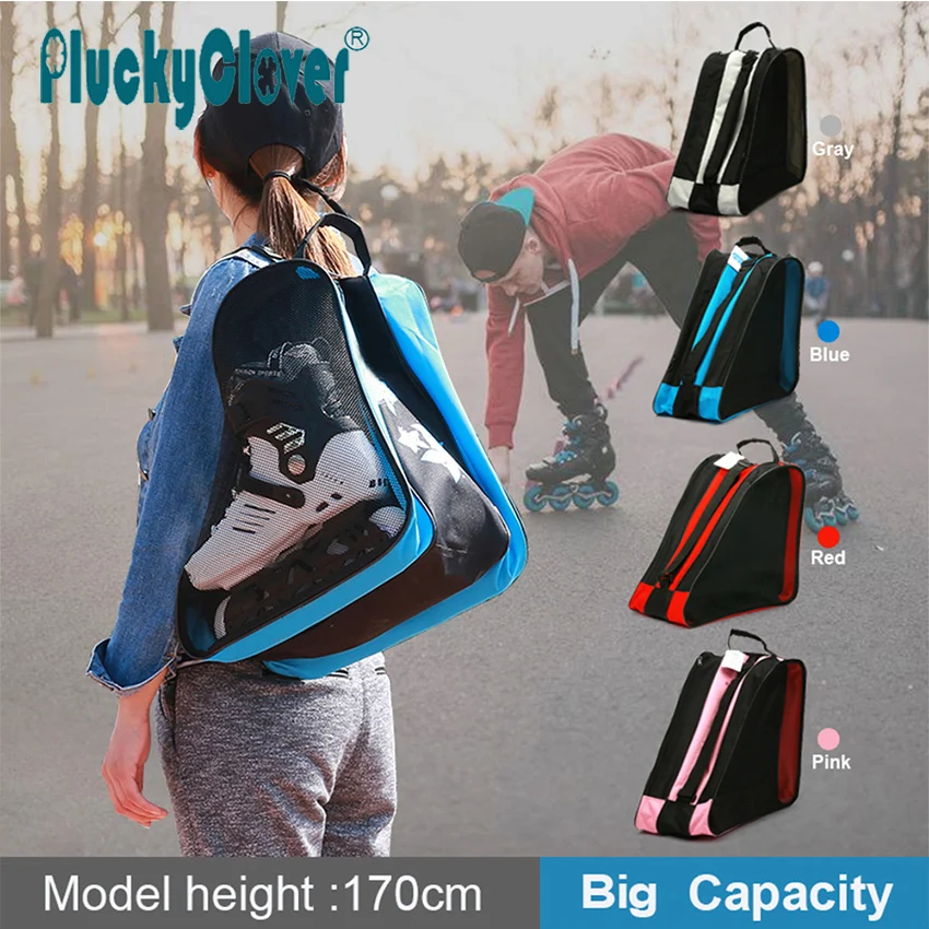 

1 pc 38x30x38cm Triangle Multifunctional Tool Ice & Inline Skates Outdoor Waterproof Portable Tool Laptop Shoulder Backpack Bag