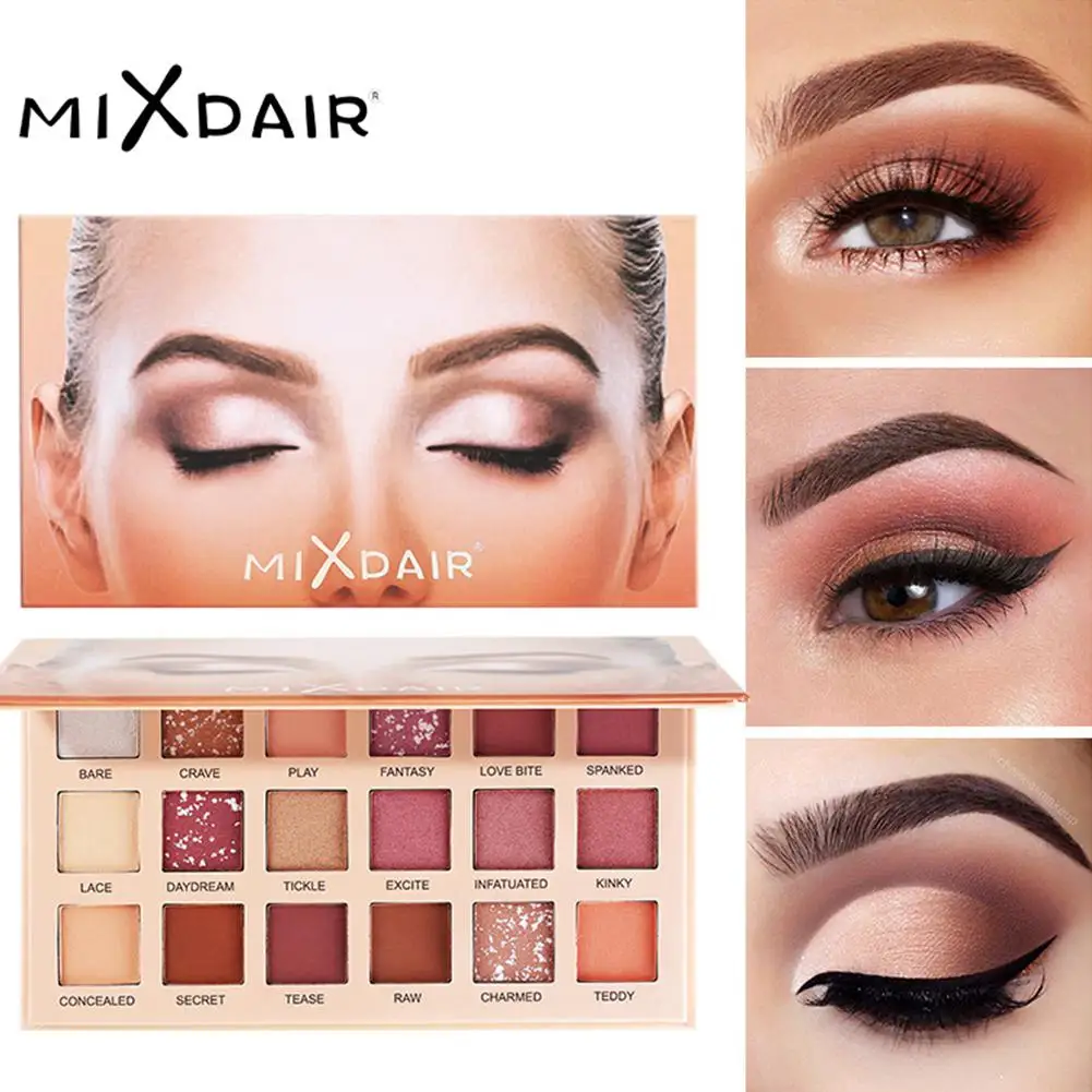 

HobbyLane 18 Colors Shimmer Glitter Eye Shadow Powder Matte Eyeshadow Palette Nude Minerals Professional Eye Shadow 627