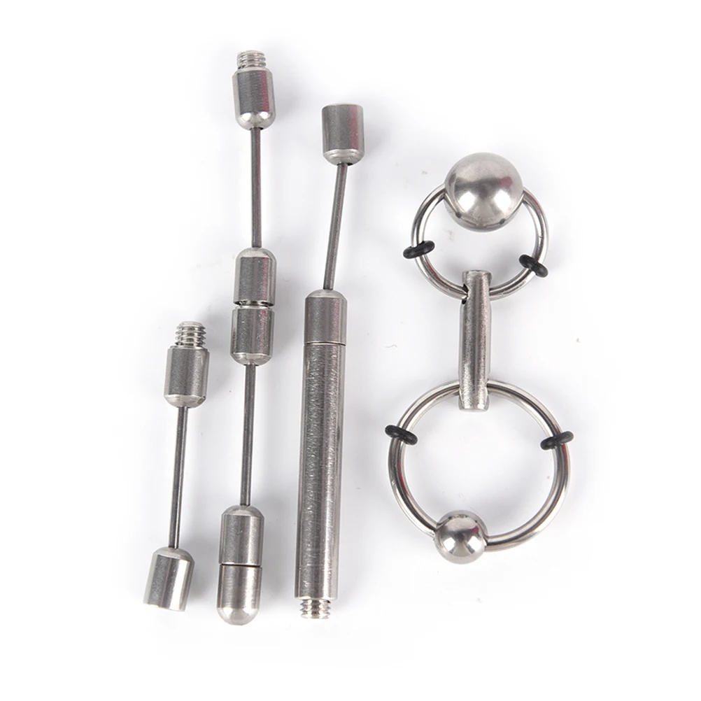 Steel urethral sound,Penis Urinary Plug,Urethra Stimulate Dilator Masturbation Rod DIY Free Combination Bathroom Accessories