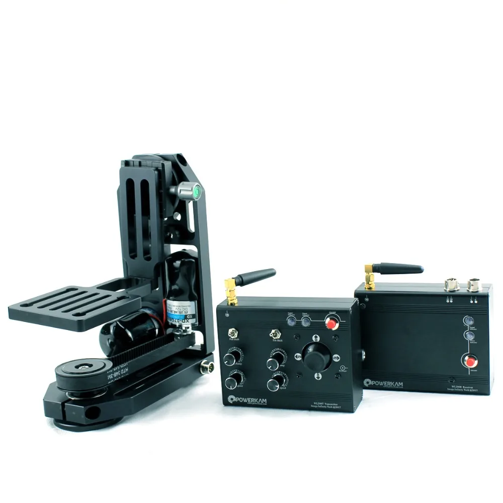 

POWERKAM PT-0&WL500 2.4G wireless motorised pan tilt camera head for 500m in open area for BMD,BMCC,GH4,DSLR