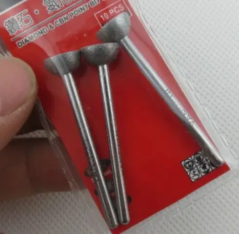 

3x10mm Hyposphere Diamond & CBN Point Router Bit Diamond Grinding Needle Emery Mounted Points Grinding Heads for Carving Machine