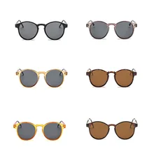 2018 nueva llegada ronda gafas de sol Retro de las mujeres de los hombres, diseñador de marca, gafas de sol revestimiento clásico espejo conductor gafas