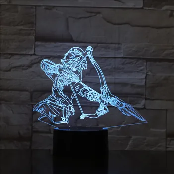 

Game The Legend of Zelda Night Light LED 3D Illusion Action Figure Room Decorative Lamp Child Kids Baby Gift Desk Lamp Bedside