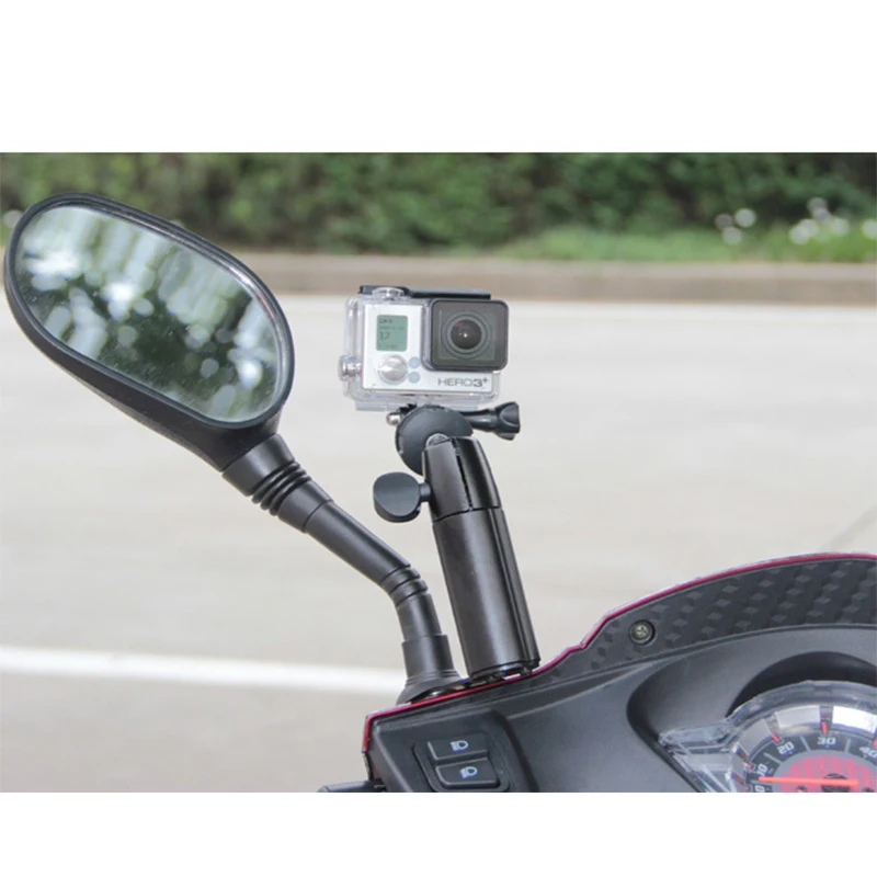 Держатель для мотоциклетного зеркала заднего вида Xiaomi Yi 4K GoPro Hero 8 7 6 5 4 экшн камеры
