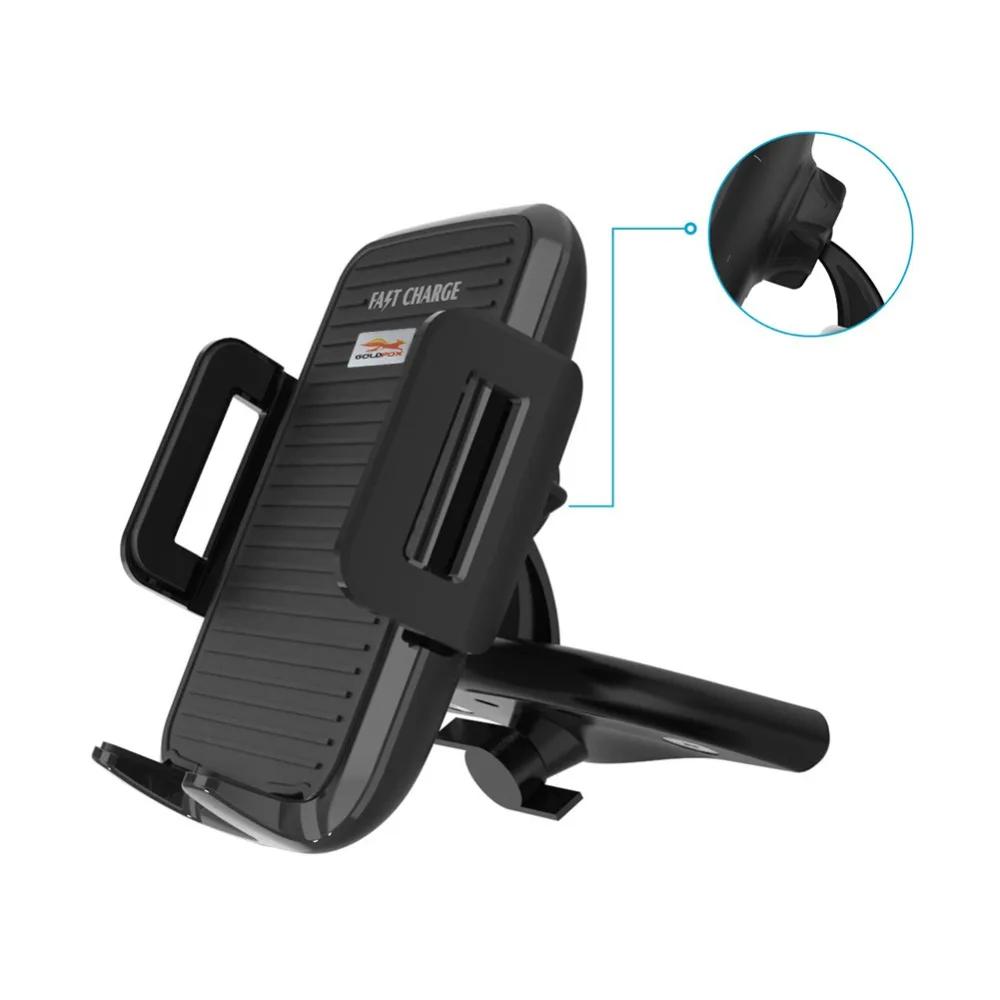 Goldfox Newest Qi Wireless Car Charger Air Vent Mount