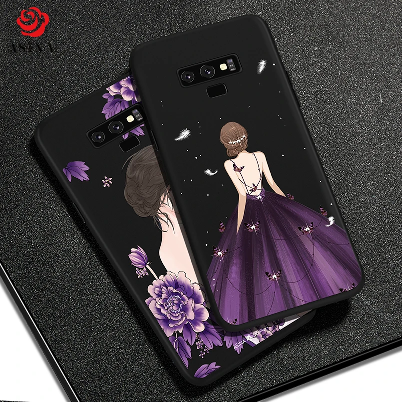 

ASINA Fashionable Full Cover Case For Samsung Galaxy Note 9 Case Luxury Beautiful Dress Silicone Cover For Galaxy Note 8 Bumper