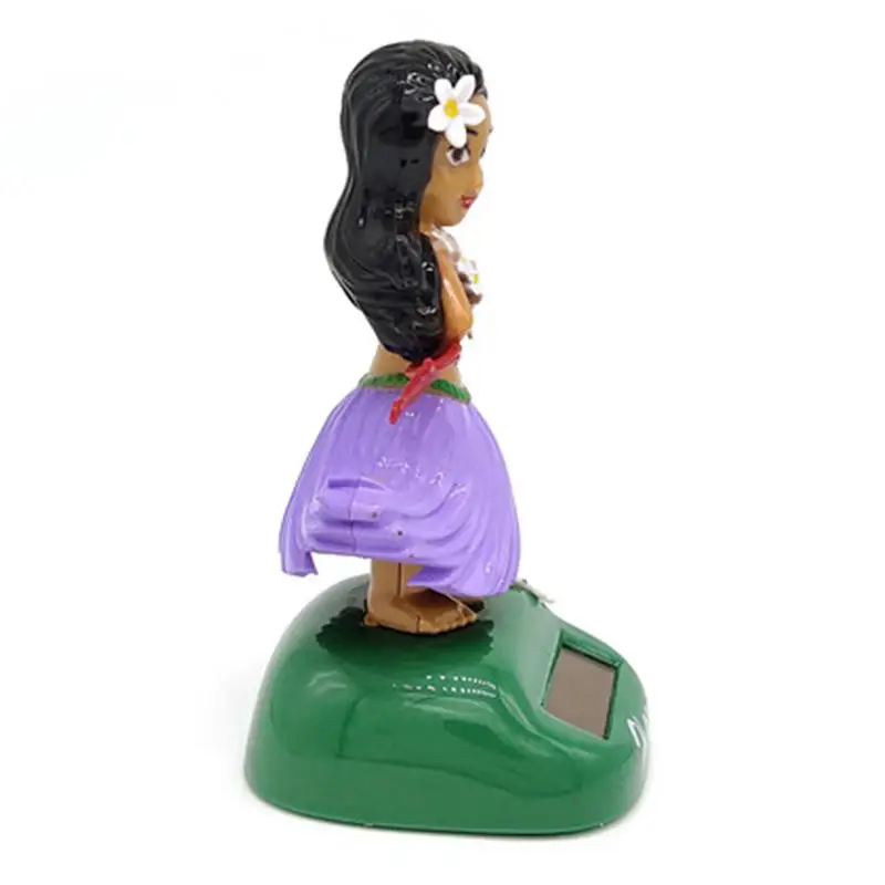 Hawaii Girl Solar Powered Dancing Animal Swinging Animated Dancer Decoration Gadgets