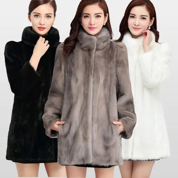 2018 New Fashion Real Full Pelt Mink Fur Coat For Women Warm Winter Coats Natural Fur Jacket Big Promotion For Wholesale MKW-040