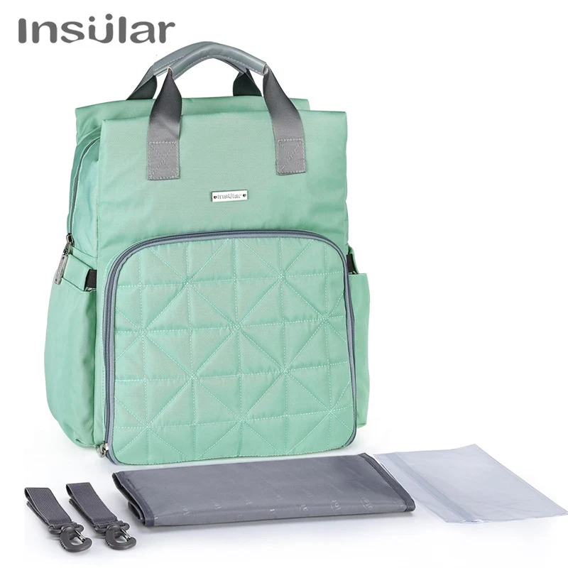 

INSULAR Fashion Diaper Bags Backpack baby Mommy Nappy Bag Waterproof Support Machine Wash 8 Color for Baby Care Stroller Tracare