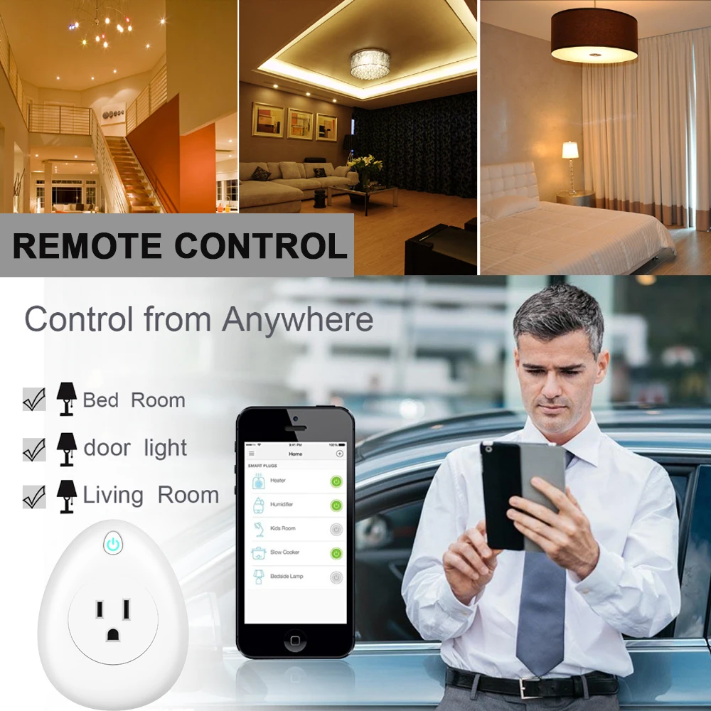 США USB умная розетка 16A с питанием мониторинга таймер WiFi Smart Plug голос