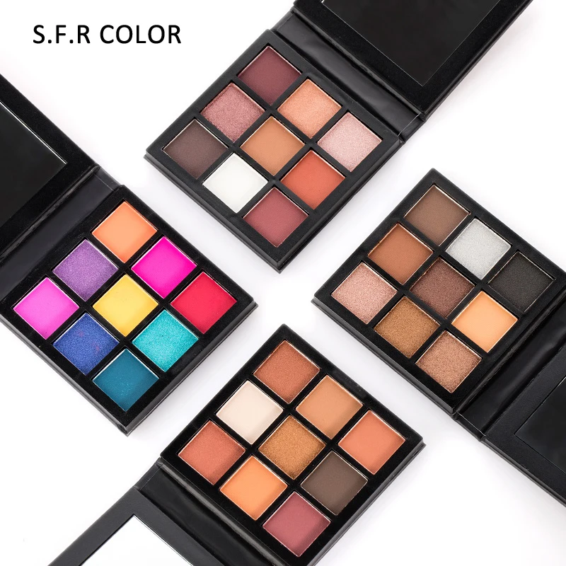 

9 Colors Shimmer Matte Pigment Eyeshadow Pallete Shiny Glow Party Makeup Eye Shadow Palette sombra Nude Makeup Cosmetics