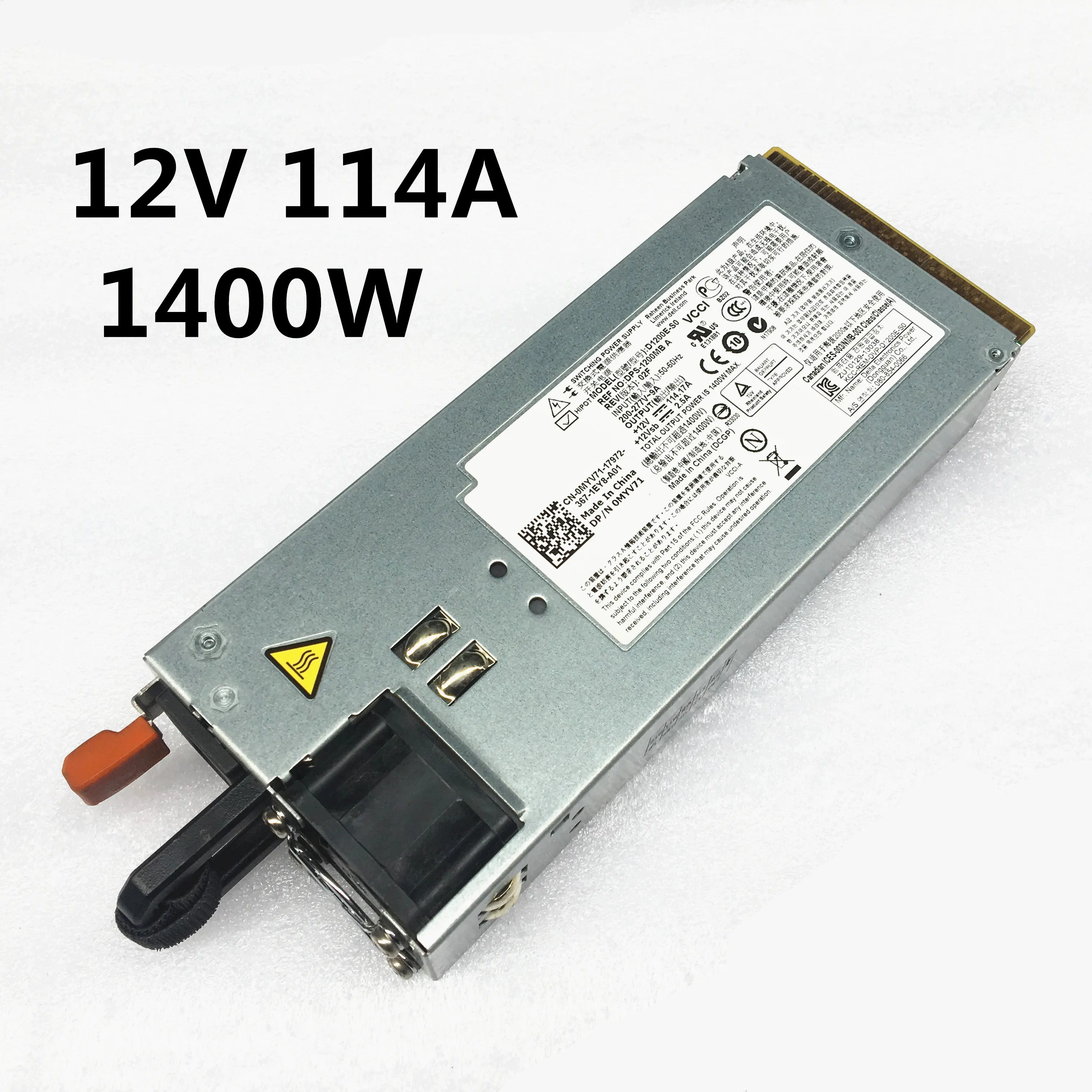 Строгий тест 12V высокое питание D1200E-S0 DPS-1200MB A 12V 114A 1400W импульсный источник питания