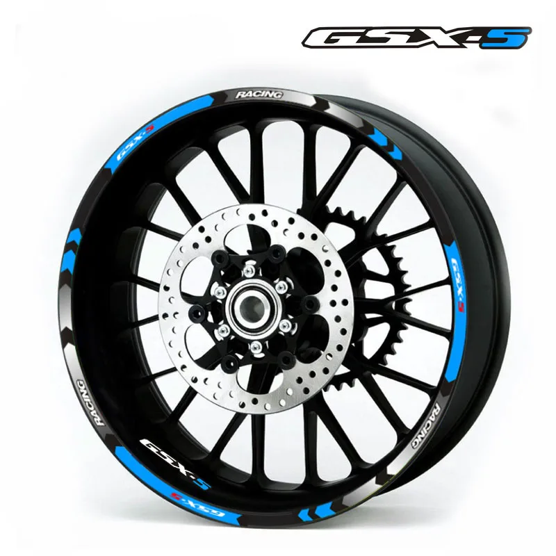 high quality Motorcycle Reflective sticker Rim stripes Decals 17inch