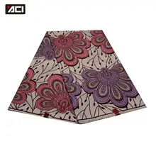 ACI 6 ярдов нигерийский воск печать ткань Африканский Анкара печать полиэстер воск Tissus лоскутное настоящий воск Свадебные платья материалы
